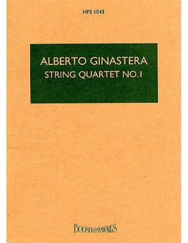 GINASTERA A.-String Quartet No. 1 Op.20 (PB)