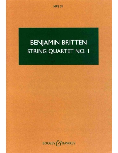 BRITTEN B.-String Quartet No. 1 Op.25 in D Major (PB)