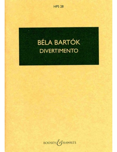 BARTOK B.-Divertimento for String Orchestra (PB)