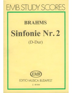 BRAHMS J.-Sinfonie Nr. 2 D-Dur op.73 für Orchester (Taschenpartitur) (Darvas)