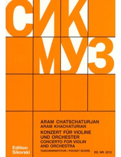 KACHATURIAN A.-Concerto for Violin and Orchestra (PB)