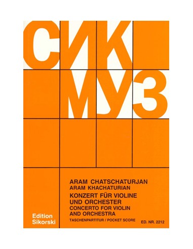 KACHATURIAN A.-Concerto for Violin and Orchestra (PB)