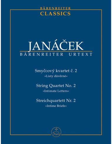 JANACEK L.-String Quartet No. 2 "Intimate Letters" (Pocket Score)
