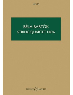 BARTOK B.-Quatuor à cordes n° 6 (PB)