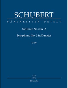 SCHUBERT F.-Sinfonie Nr. 3 D-Dur (D.200) für Orchester (Taschenpartitur) (Urtext)