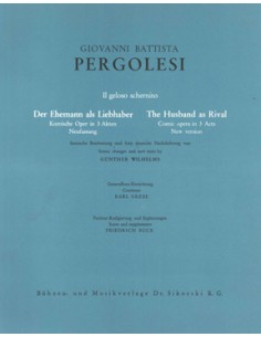 PERGOLESI G.B.-Il Geloso Schernito (Comic Opera in 3 Acts) for Orchestra (Score)