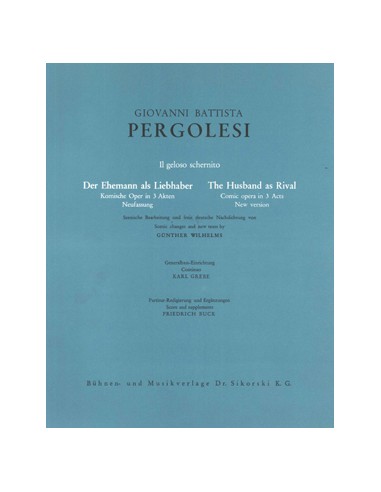 PERGOLESI G.B.-Il Geloso Schernito (Comic Opera in 3 Acts) for Orchestra (Score)