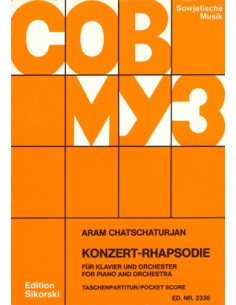 KACHATURIAN A.-Rhapsody Concert for Piano and Orchestra (PB)