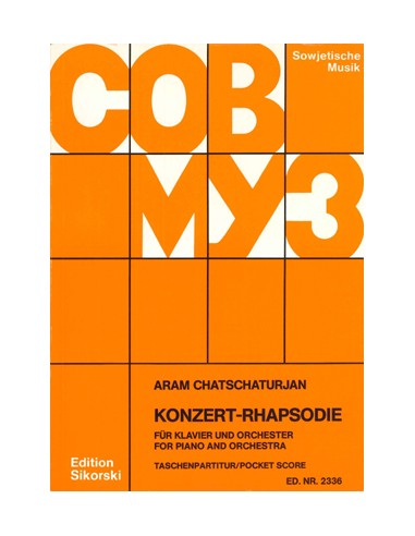 KACHATURIAN A.-Rhapsody Concert for Piano and Orchestra (PB)