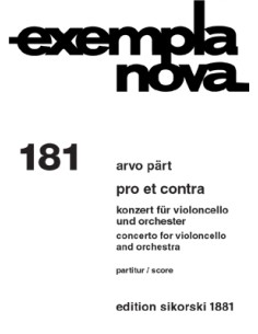 PART A.-Pro et Contra (Concerto) for Cello and Orchestra (Score)