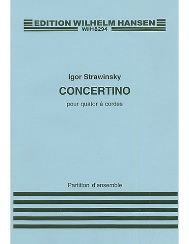 STRAVINSKY I.-Concertino (1920) for String Quartet (Conductor Score)