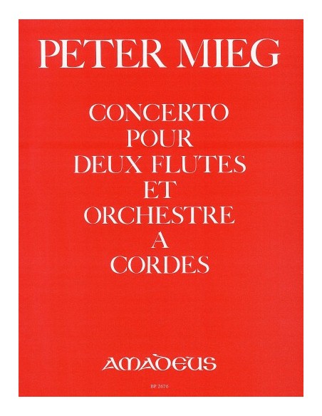 MIEG P.-Concerto for 2 Flutes and String Orchestra (Score)