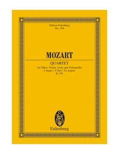 MOZART W.A.-Quartetto (K.370) in Fa maggiore per oboe, violino, viola e violoncello (PB)