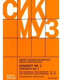 SHOSTAKOVICH D.-Concerto n. 2 in sol minore Op.126 per violoncello e orchestra (PB)