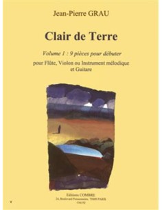 GRAU J.P.-Clair de Terre 1er : 9 pièces pour flûte (violon) et guitare