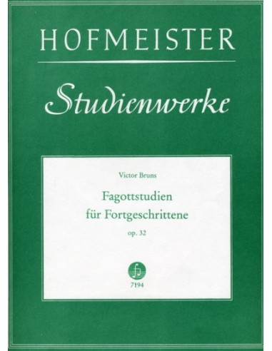 BRUNS V.-Advanced Studies Op.32 for Bassoon