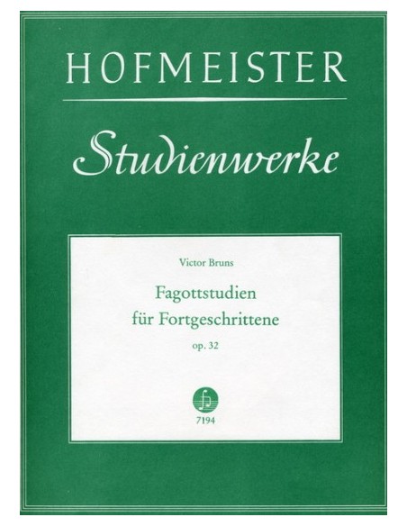BRUNS V.-Advanced Studies Op.32 for Bassoon