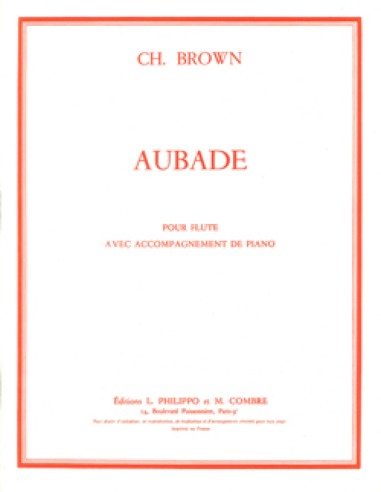 BROWN Charles-Aubade per flauto e pianoforte