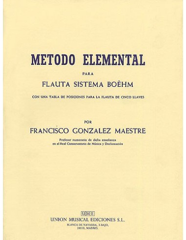 GONZALEZ Francisco-Elementarmethode für Flöte