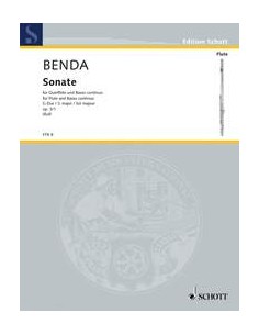 BENDA-Sonate G-Dur Op.3 Nr. 1 für Flöte und Klavier (Ruf)
