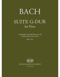 BACH J.S.-French Suite No. 6 (BWV:817) in G Major for Flute (Csalog)