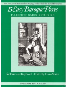 VESTER F.-Easy Baroque Pieces (15) para Flauta y Piano