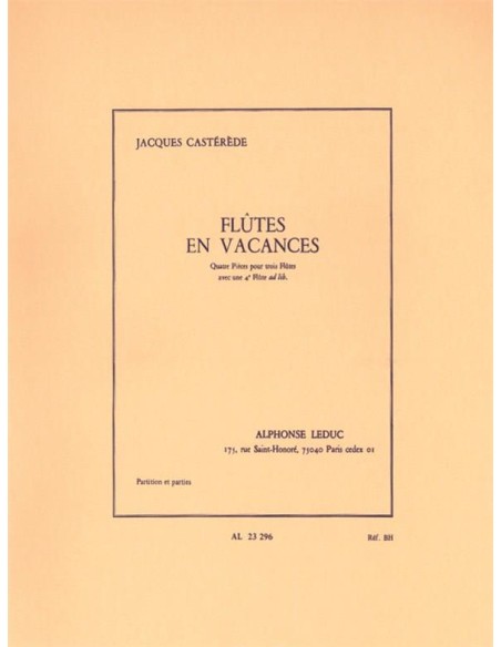 CASTEREDE J.-Flutes en vacances per 4 flauti