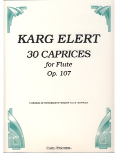KARG ELERT S.-Capricen oder Etüden (30) Op.107 für Flöte