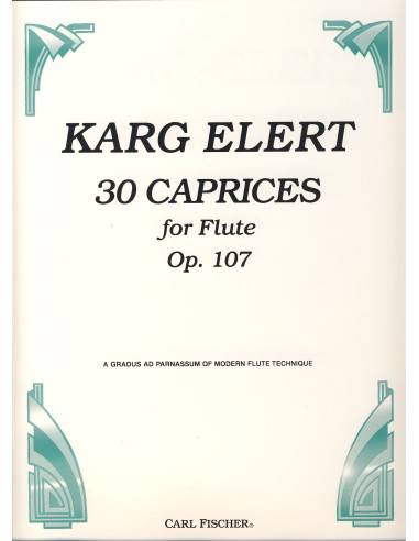 KARG ELERT S.-Capricen oder Etüden (30) Op.107 für Flöte