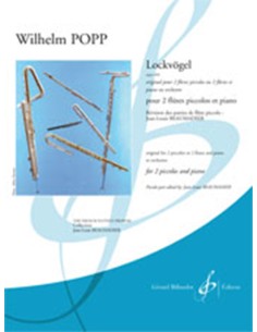 POPP W.-Lockvogel per 2 ottavini e pianoforte