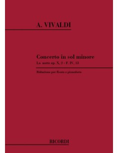 VIVALDI A.-Concerto in Sol minore (RV439) "La Notte" per Flauto e Pianoforte