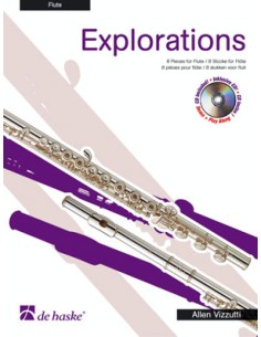 VIZZUTTI A.-Explorations (8 Stück) für Flöte (Inc.CD)