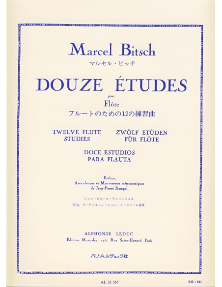 BITSCH M.-Etüden (12) für Flöte