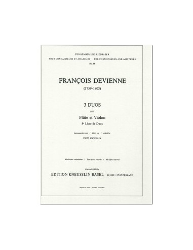 DEVIENNE F.-Duetti (3) per flauto e violino