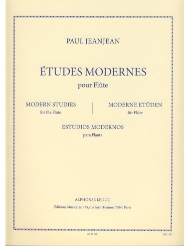 JEANJEAN P.-Studi (26) Moderno per flauto