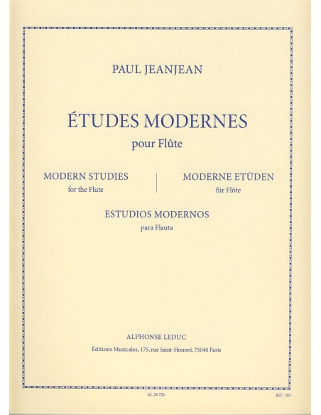 JEANJEAN P.-Studi (26) Moderno per flauto