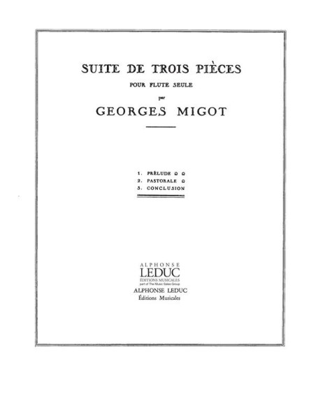 MIGOT G.-Suite di 3 pezzi per flauto