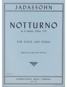 JADASSOHN S.-Nocturne in G Major Op.133 for Flute and Piano (De Wetter/Smith)