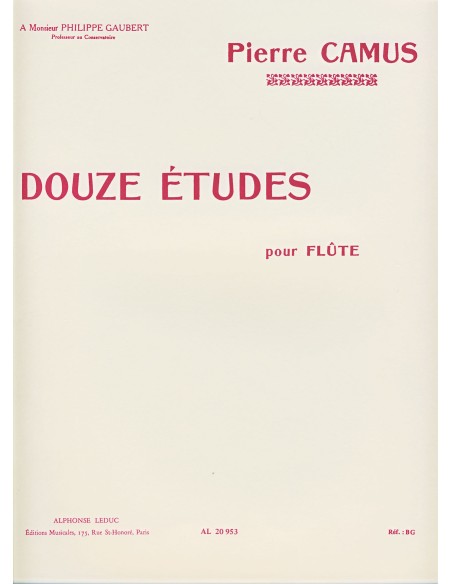 CAMUS P.-Etudes (12) per flauto