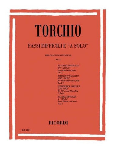 TORCHIO B.-Passaggi difficili 1° per flauto e ottavino
