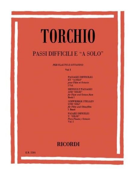 TORCHIO B.-Passaggi difficili 1° per flauto e ottavino