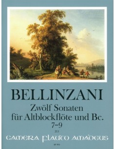 BELLINZANI P.B.-Sonate (12) Op.3 Vol.3: nº 7 a 9 per flauto dolce (flauto) (violino) e BC