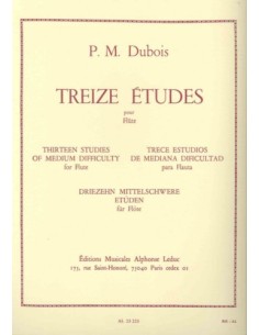 DUBOIS P.M.-Studies of Medium Difficulty (13) for Flute