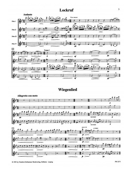 GRIEG E.-Pezzi selezionati per 4 flauti (Geller)
