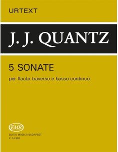 QUANTZ J.J.-Sonate (5) per flauto e pianoforte (Urtext) (Csalog/Papp)