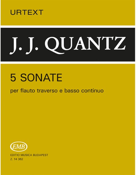 QUANTZ J.J.-Sonate (5) per flauto e pianoforte (Urtext) (Csalog/Papp)