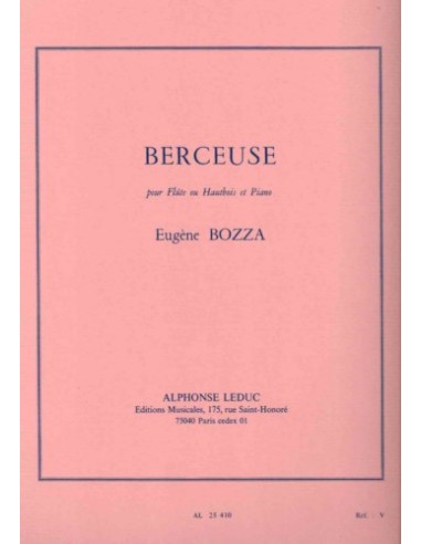 BOZZA E.-Berceuse per flauto (oboe) e pianoforte