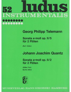 QUANTZ & TELEMANN-Sonata Op.2 No. 2 and Sonata Op.2 No. 5 for 2 Flutes (Ruf/Zoller)