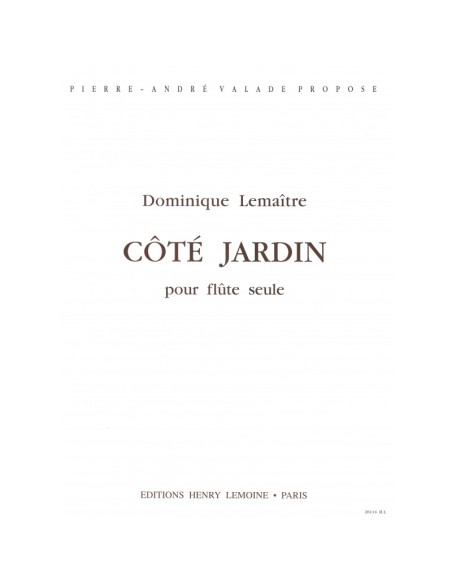 LEMAITRE D.-Côte Jardin per Flauto