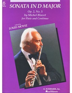 BLAVET M.-Sonate Op.2 Nr. 5 D-Dur für Flöte und Klavier (Moyse)
